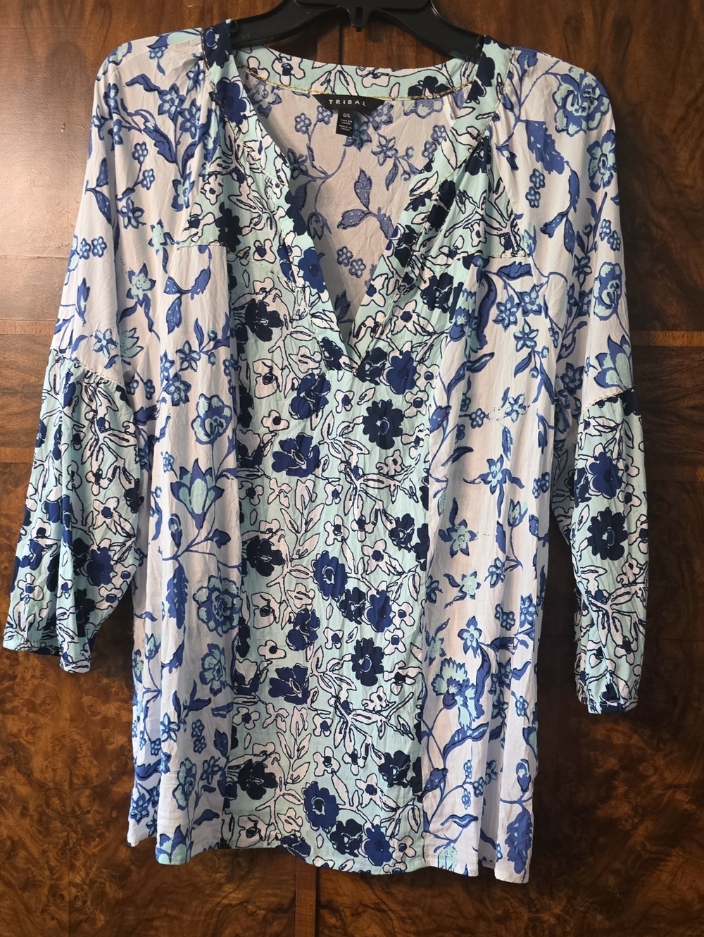 Tribal Floral Top Size Large